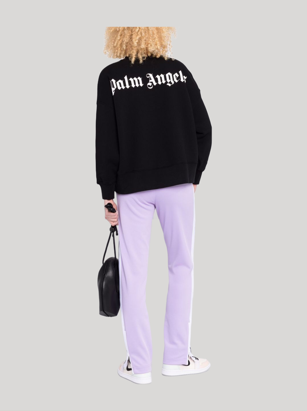 PALM ANGELS LOGO PRINT LONG SLEEVE  SWEATSHIRT